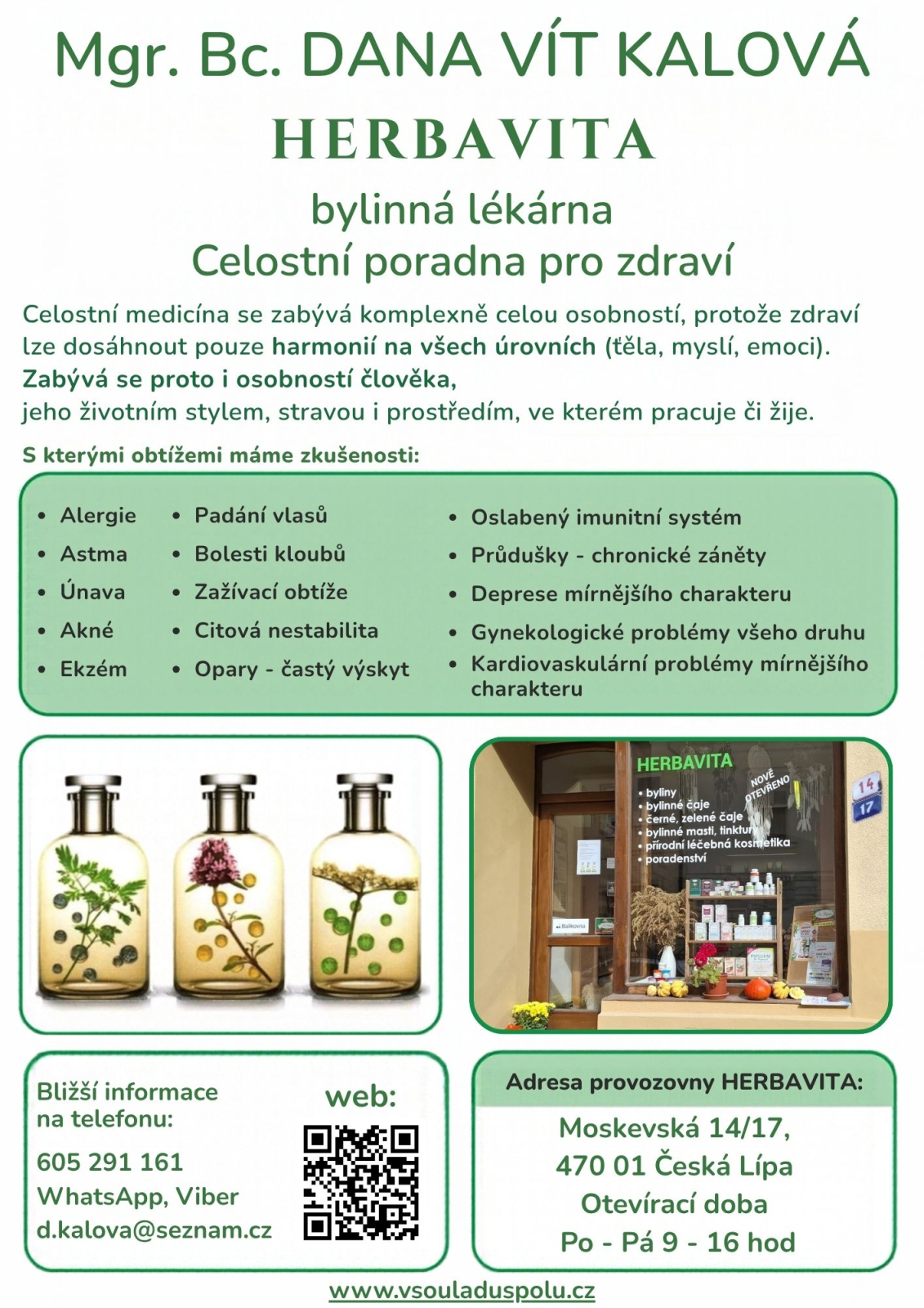 Herbavita – bylinný obchod a celostní poradna pro zdraví Dany Vít Kalové v České Lípě